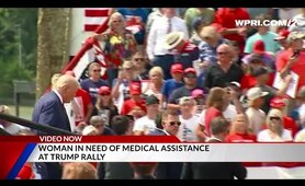 Video Now: Trump hugs woman needing medical assistance at rally