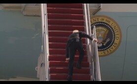 President Biden falls down walking up steps of Air Force One