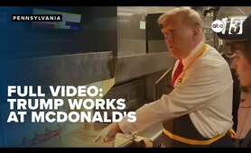 Trump working at McDonald's fry counter and drive thru while campaigning in Pennsylvania: FULL VIDEO