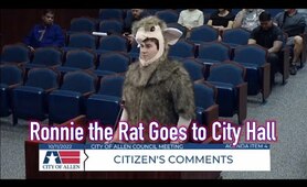 Ronnie the Rat goes to City Hall for Furry Awareness